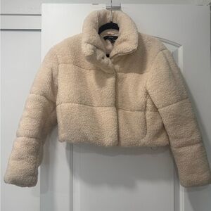 Women's Cream Teddy Jacket